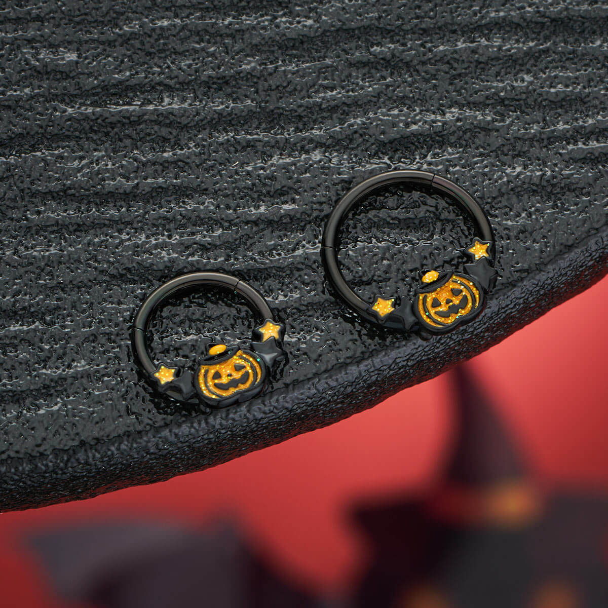 Wacky Halloween Pumpkin Segment Septum Ring