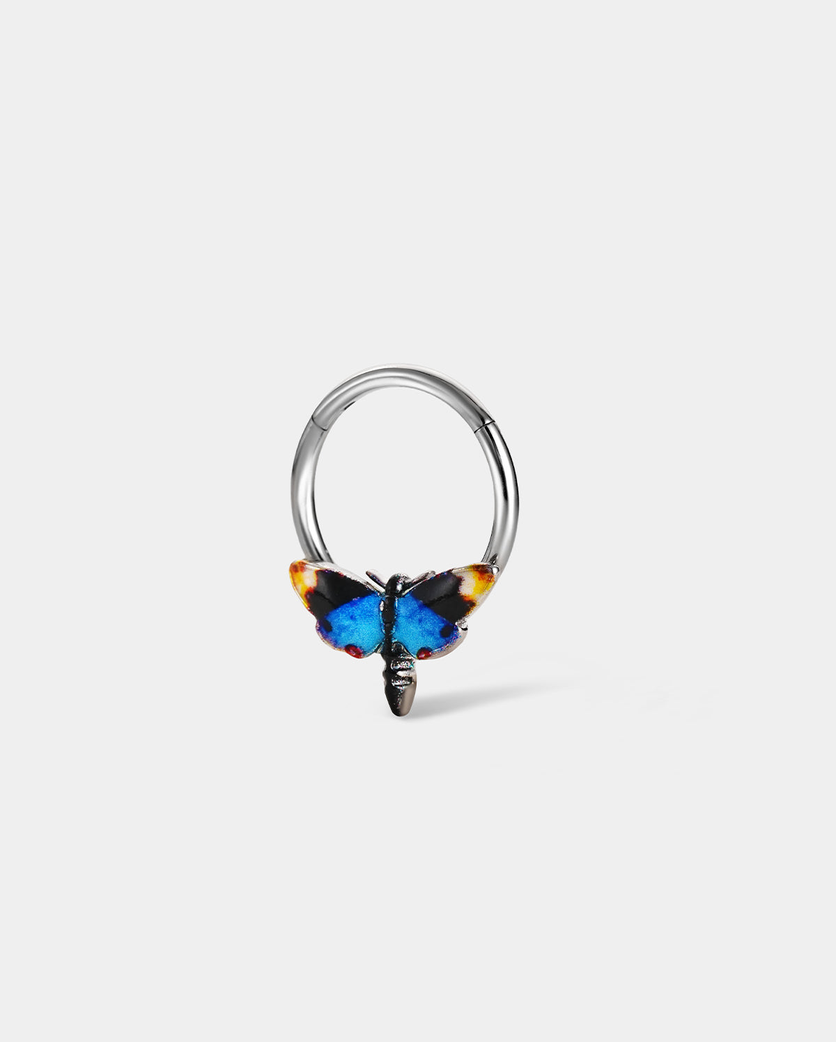 Blue Moth Daith Septum Ring