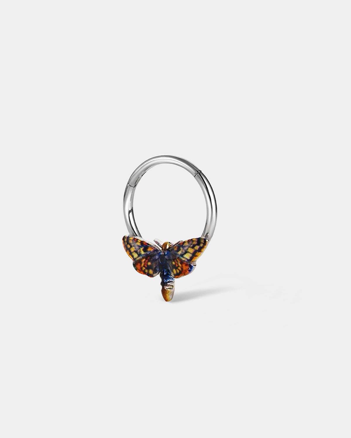 Orange Moth Daith Septum Ring