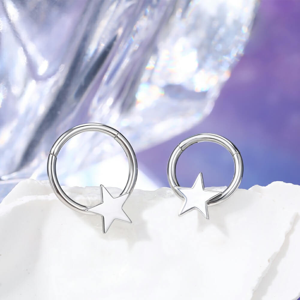 Star Hinged Septum Ring