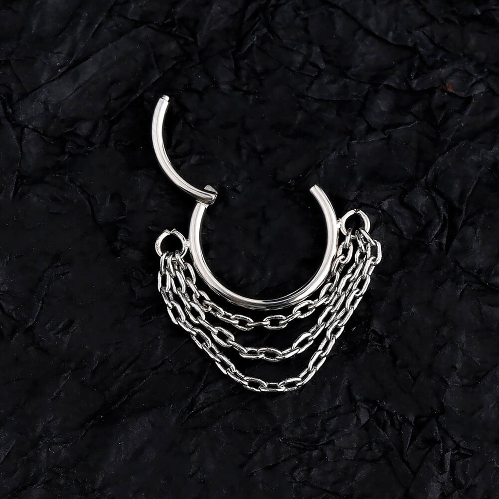 Triple Chain Dangle Septum Ring