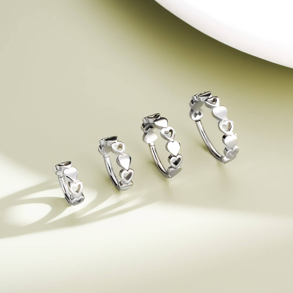 Heart Hinged Segment Cartilage Ring