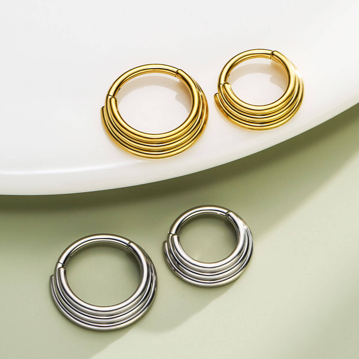 Stacked Hinged Segment Septum Ring