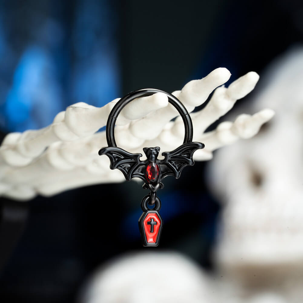 Bat Dangle Coffin Daith Septum Ring