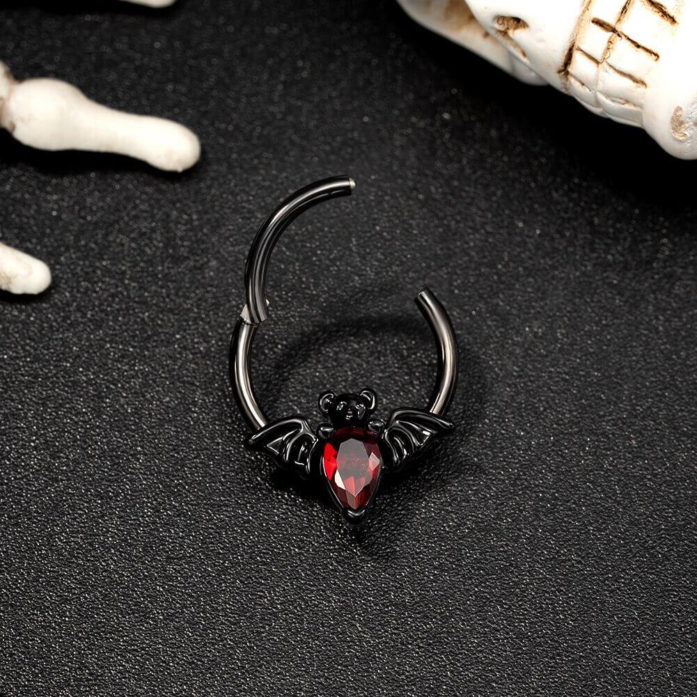 Cute Spooky Bat Segment Septum Ring