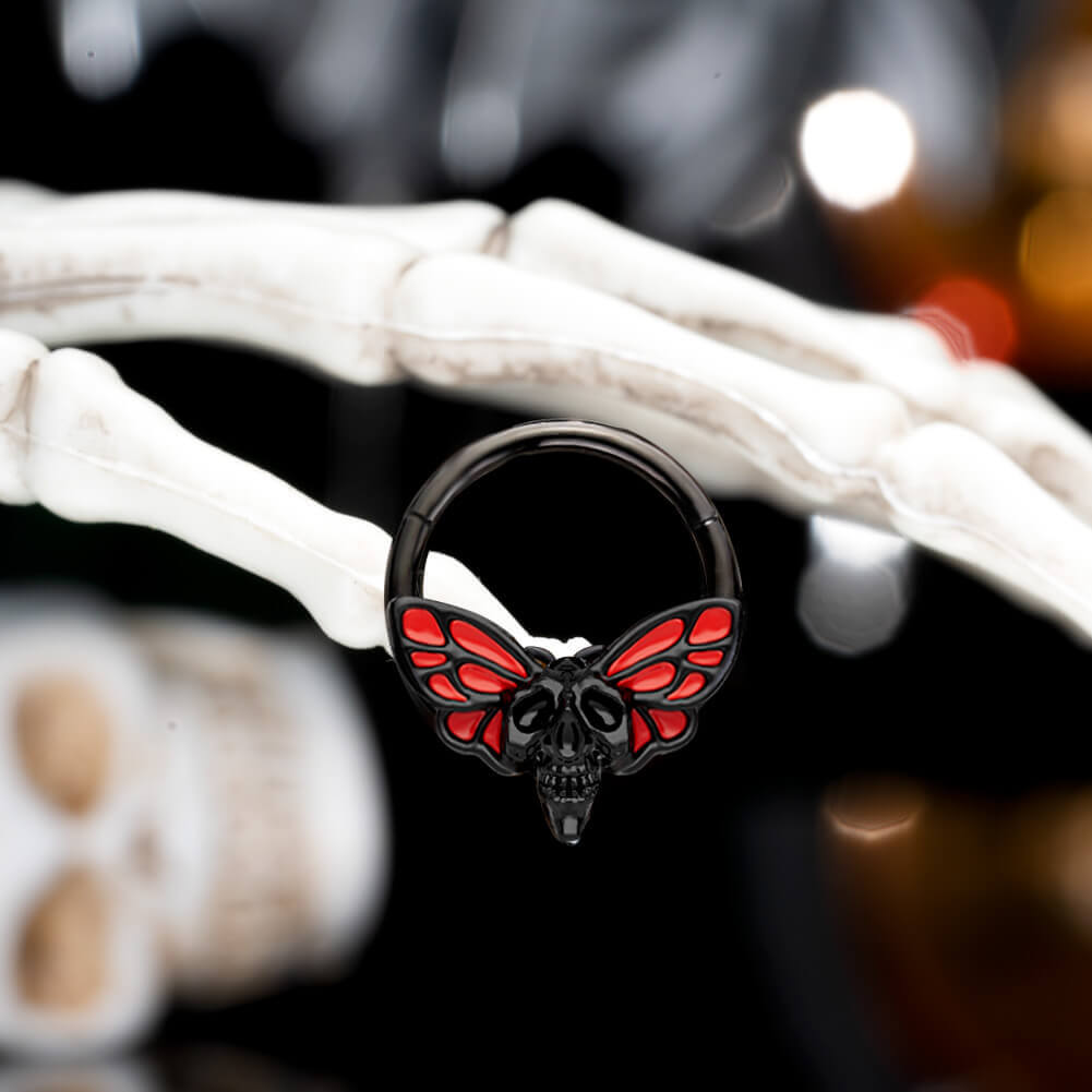 Skull Moth Segment Septum Ring