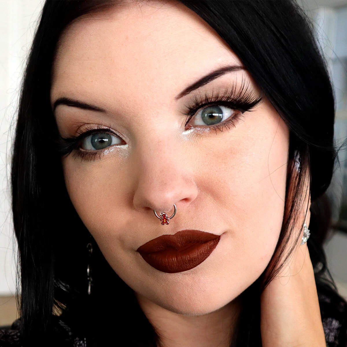 Christmas Gingerbread Man Septum Ring