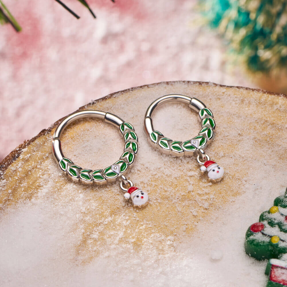 Christmas Santa Claus Daith Septum Ring