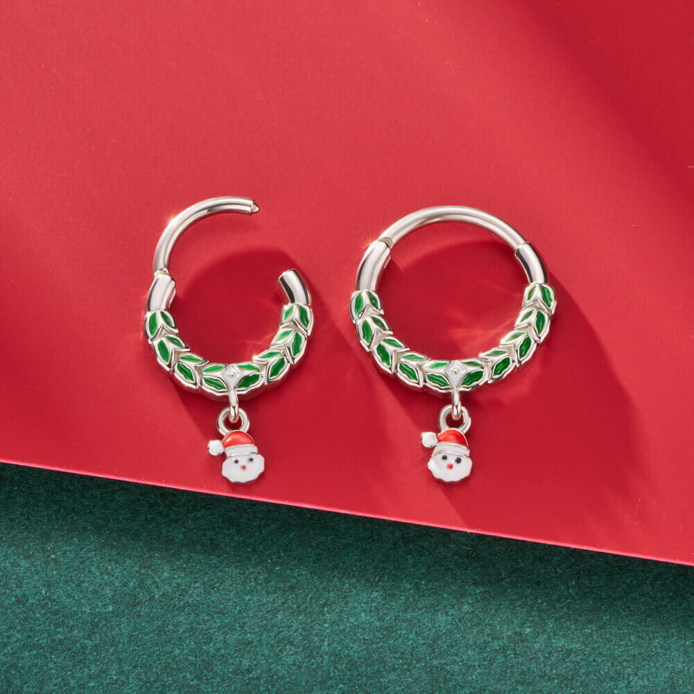 Christmas Santa Claus Daith Septum Ring