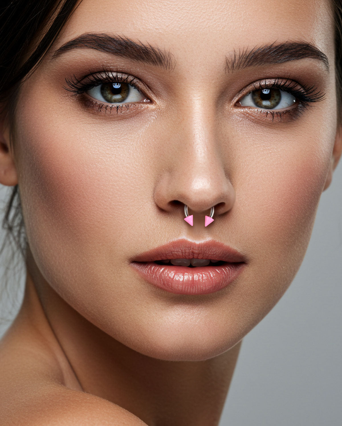 Pink Internally Threaded Titanium CBR Septum Ring Set