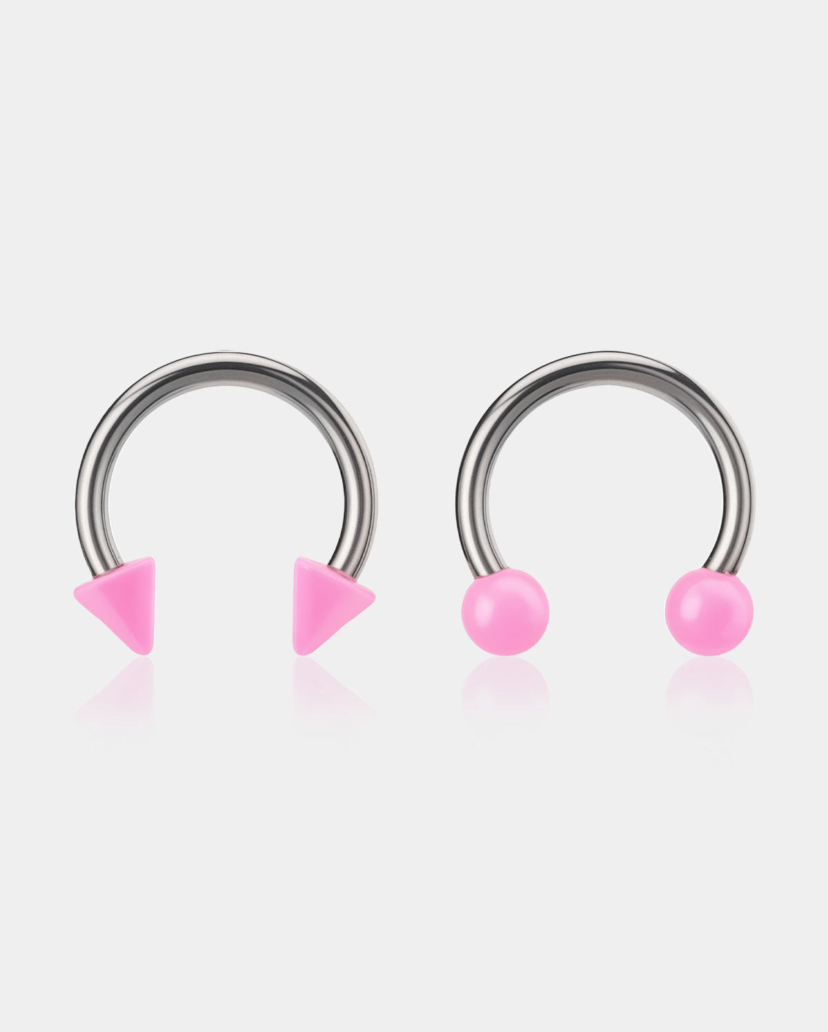 Pink Internally Threaded Titanium CBR Septum Ring Set