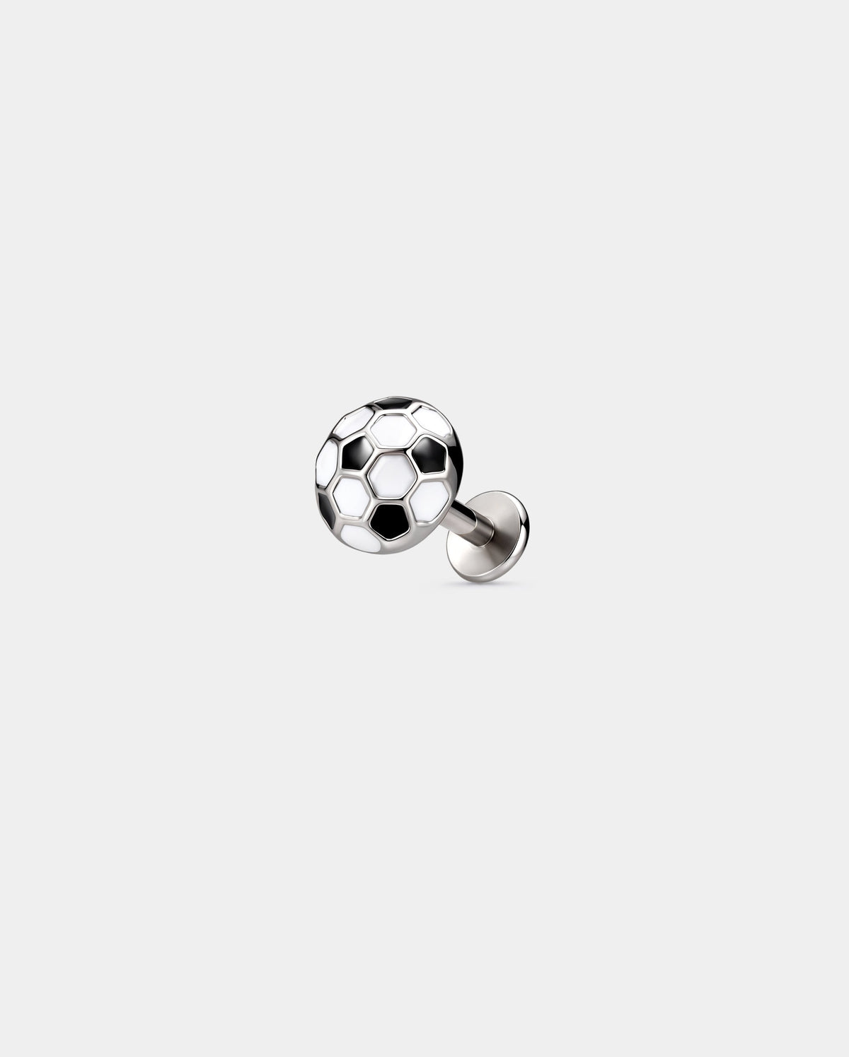 Soccer Ball Threadless Cartilage Stud