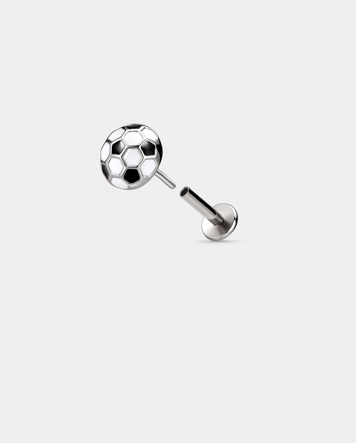 Soccer Ball Threadless Cartilage Stud