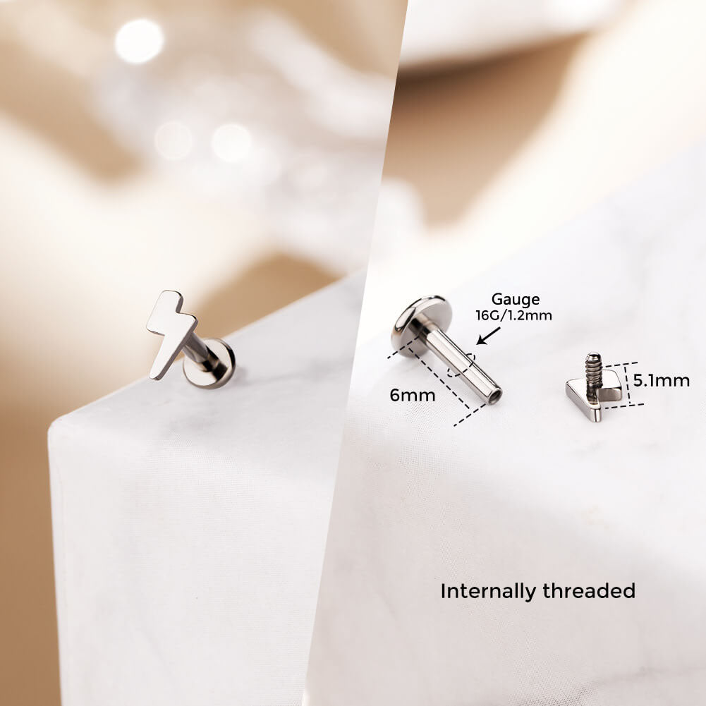 Cute Shape Titanium Internally Threaded  Helix Stud