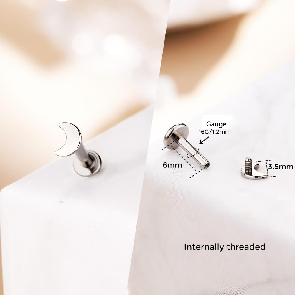 Cute Shape Titanium Internally Threaded  Helix Stud