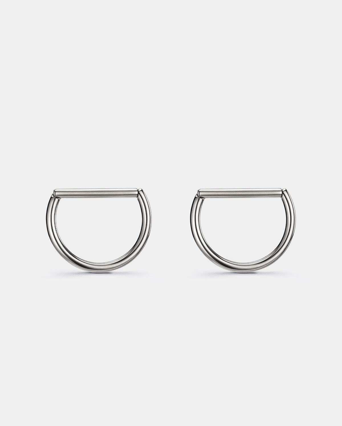 2PCS Half-Round Titanium Nipple Clicker