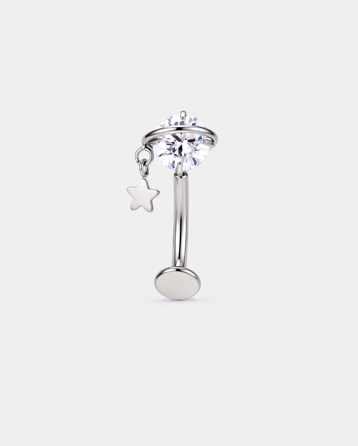 Planet Threadless Floating Titanium Belly Ring