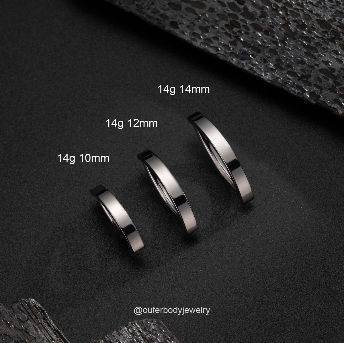 Curved Clicker Titanium Belly Ring