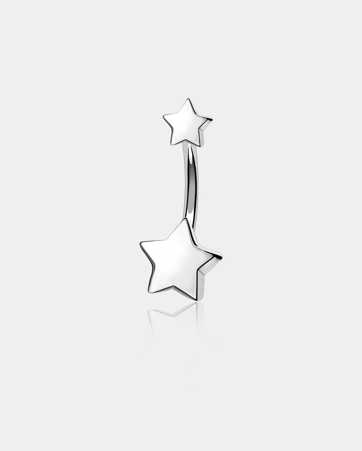 Star Internally Threaded Titanium Belly Ring