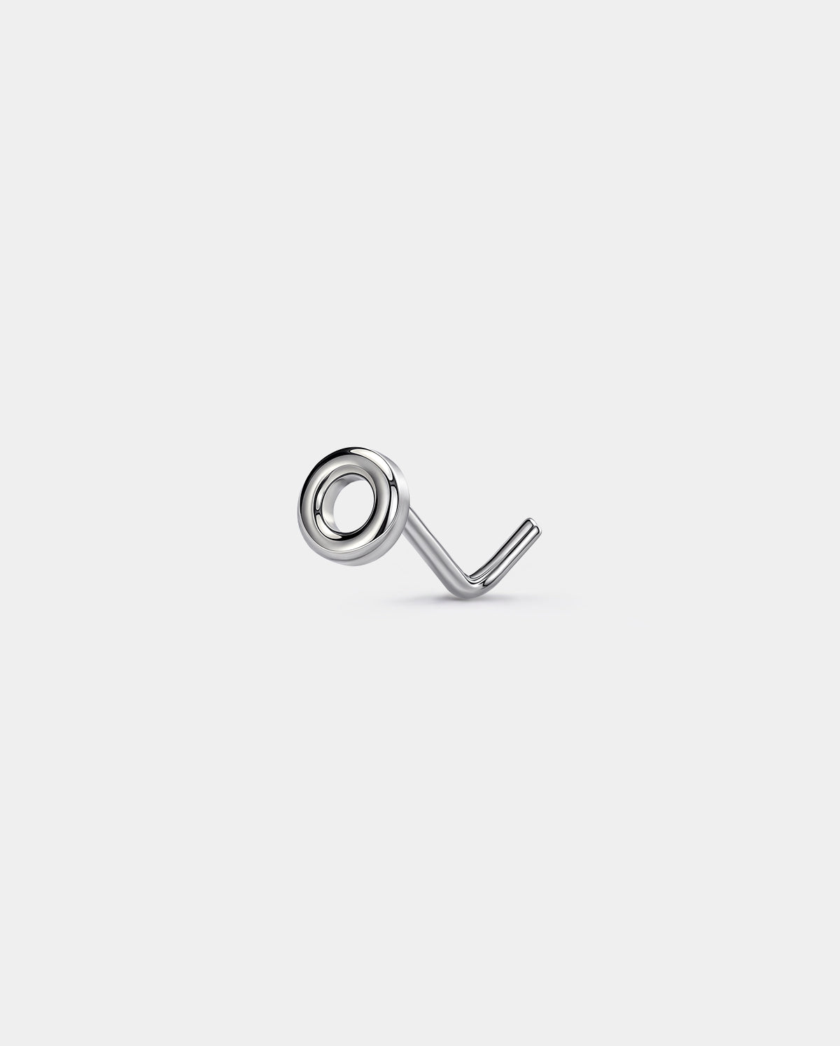 Hollow Circle Titanium Nose Stud