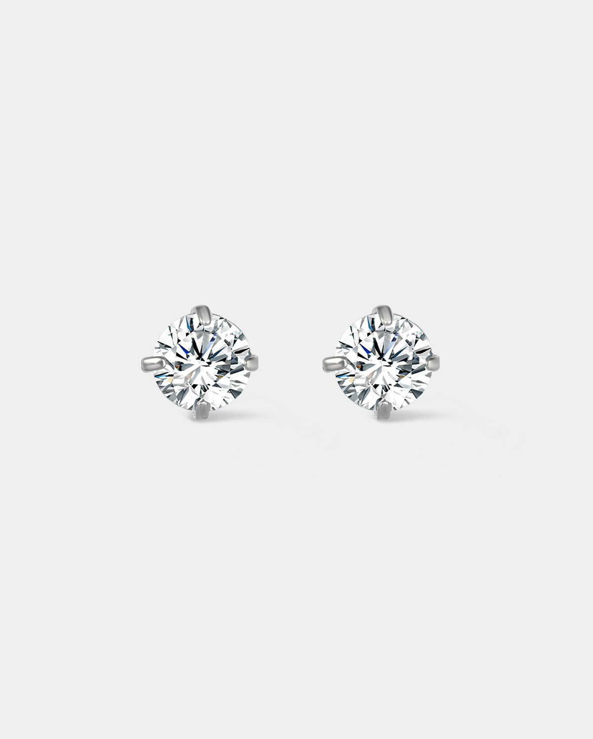 2PCS Titanium Round CZ Nose Studs