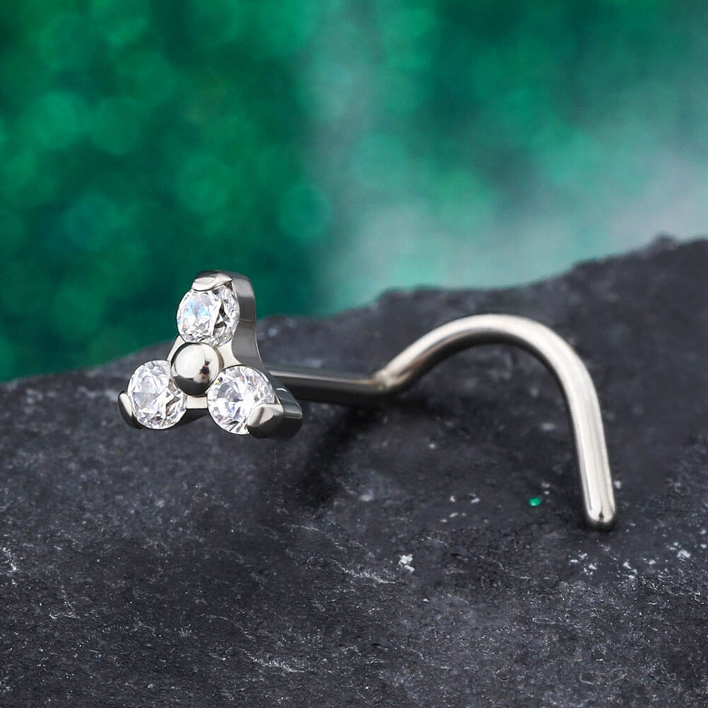 CZ Titanium Dainty Nose Stud