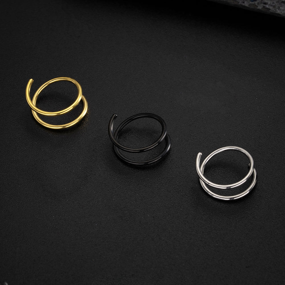 2PCS Titanium Spiral Nose Rings(Left / Right Option)