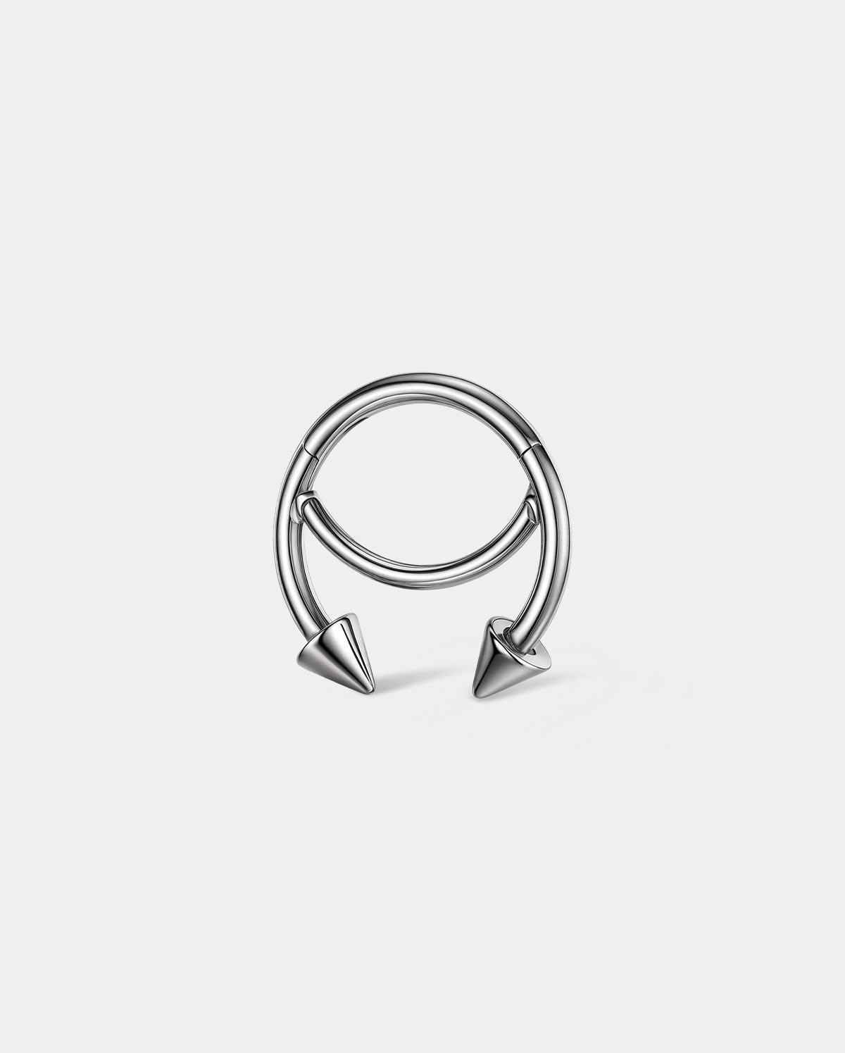 Fixed-Spike Titanium Horseshoe Segment Septum Ring