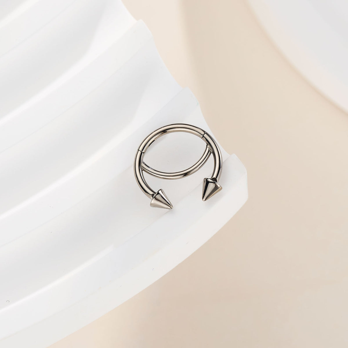 Fixed-Spike Titanium Horseshoe Segment Septum Ring