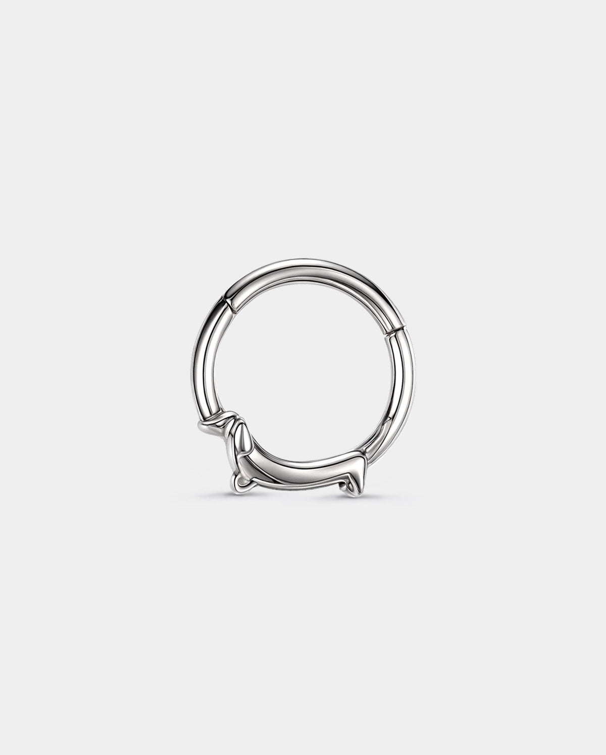 Dachshund Titanium Segment Septum Ring