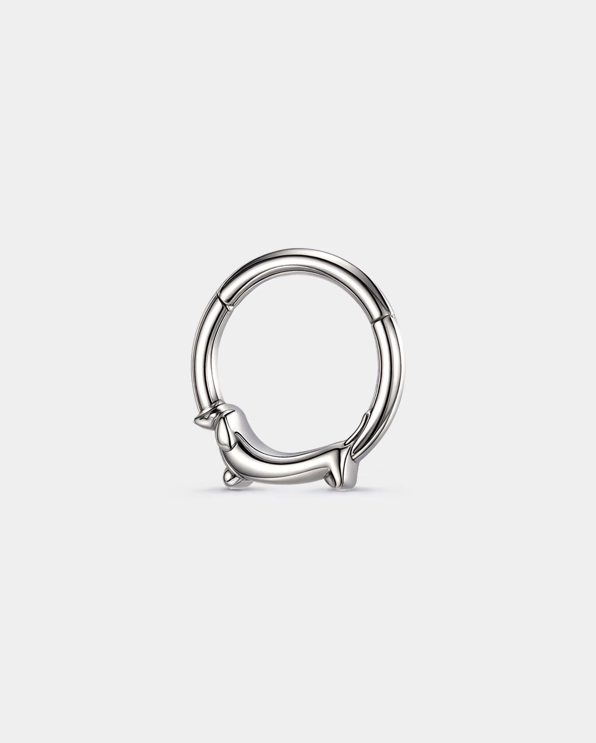 Dachshund Titanium Segment Septum Ring