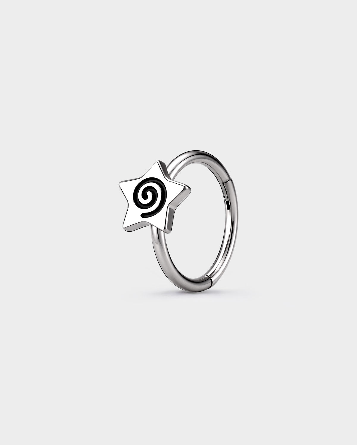 Spiral Star Titanium Nose Ring