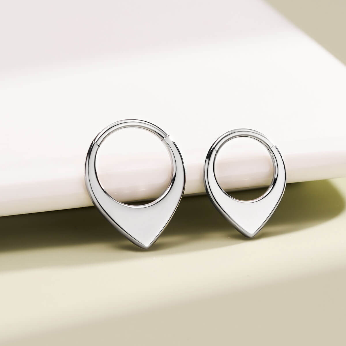 Thick V Shaped Waterdrop Daith Septum Ring