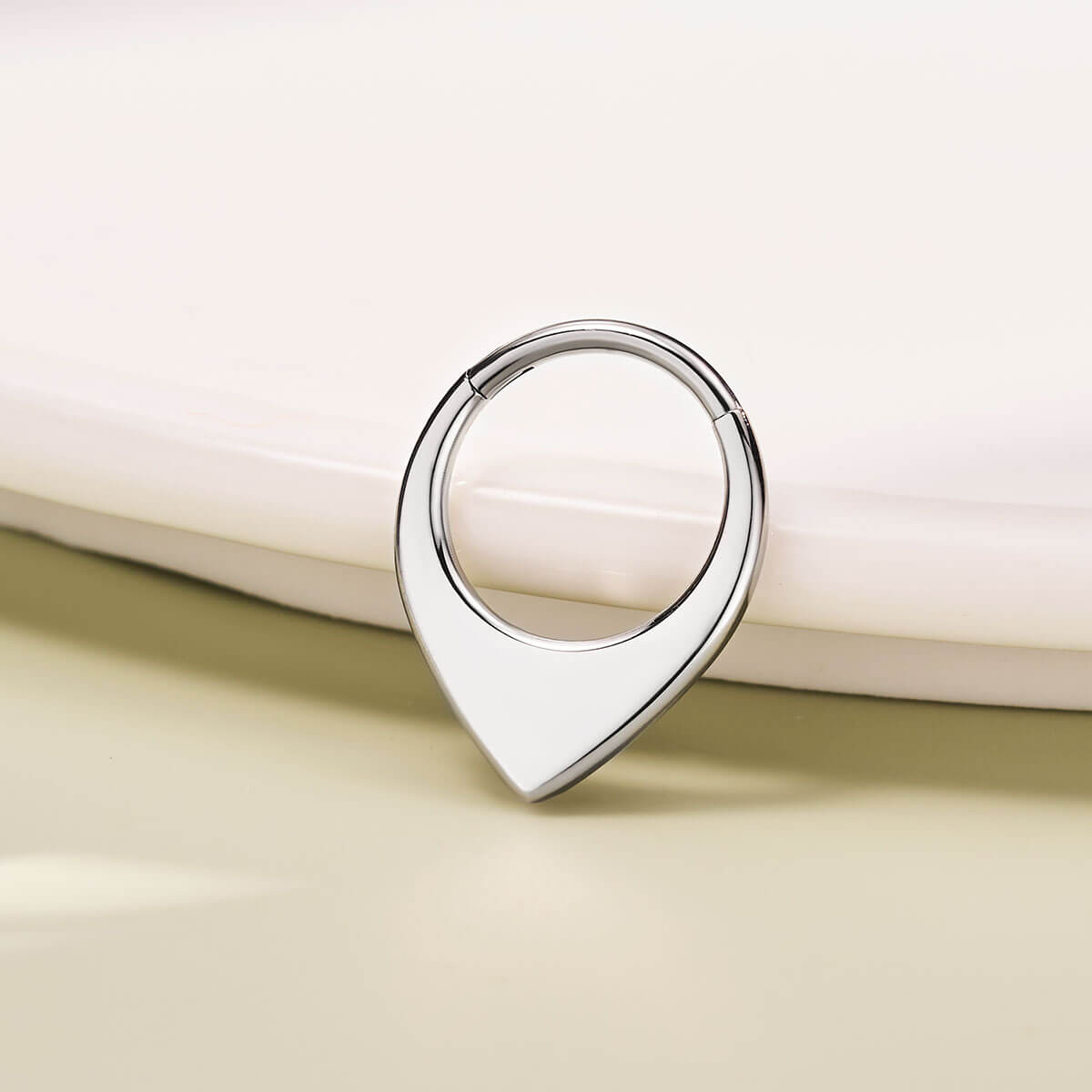 Thick V Shaped Waterdrop Daith Septum Ring
