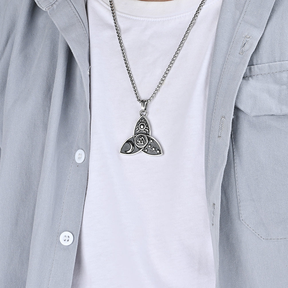 Sun Star Moon Vintage Necklace