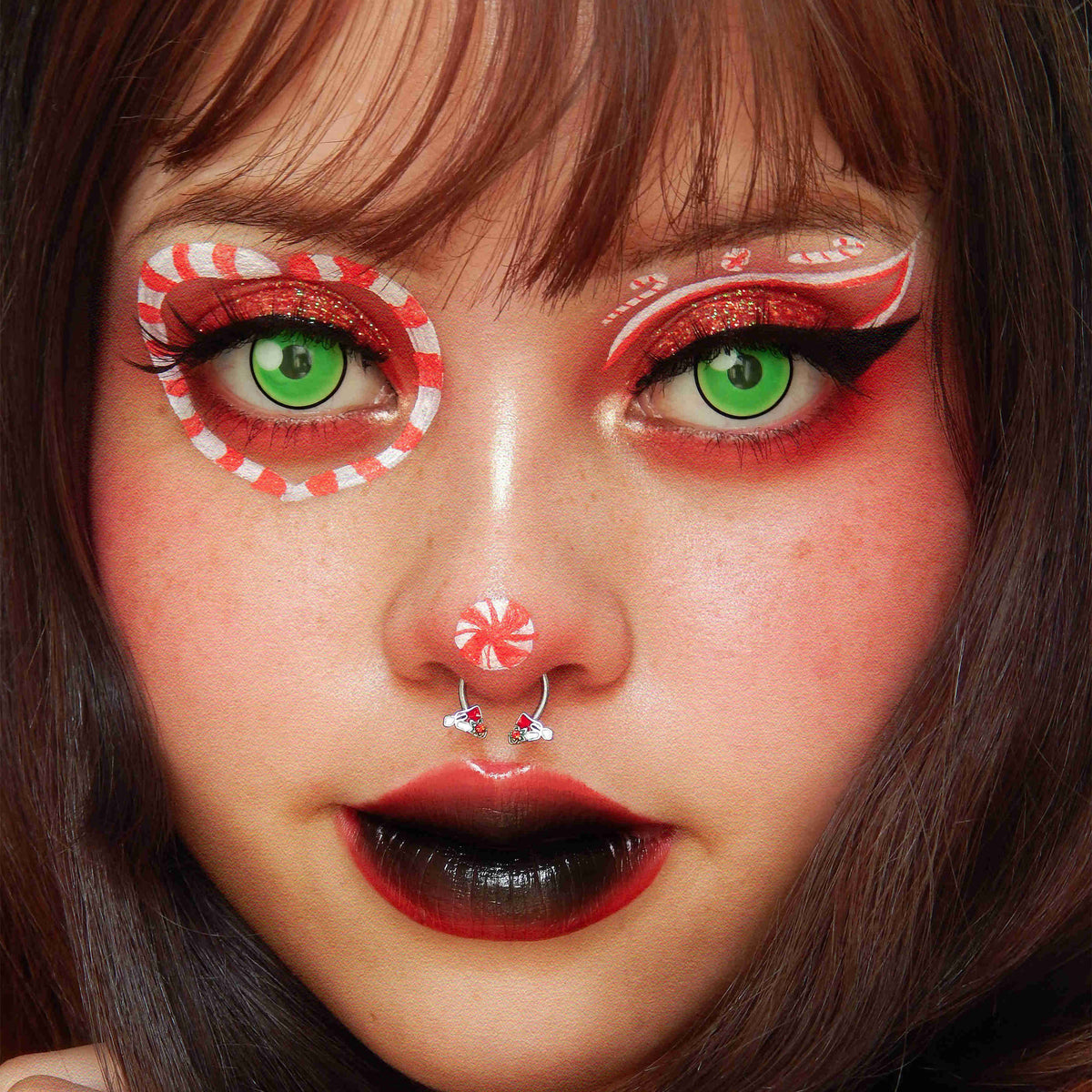 Santa's Red Hat Horseshoe Septum Ring