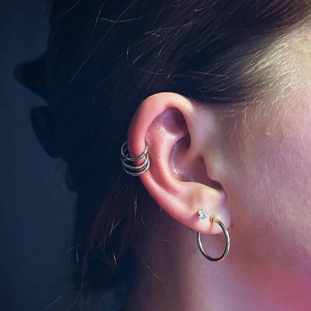 16G Hinged Segment Titanium Septum Ring