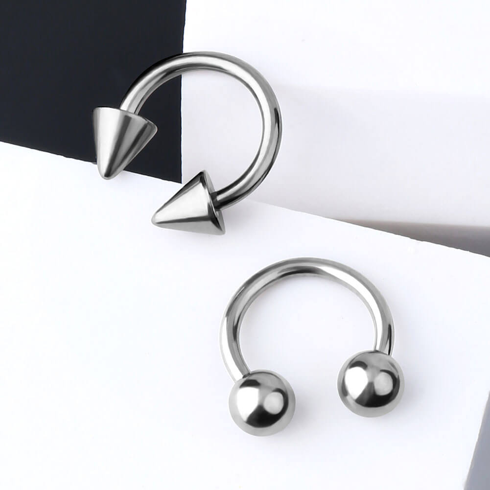 Titanium Horseshoe Septum Ring Pack