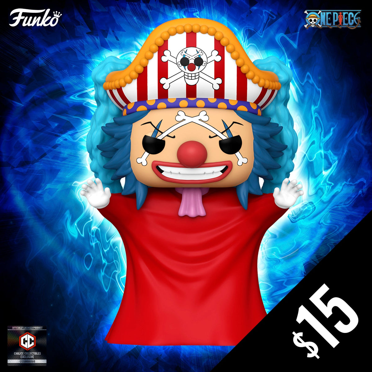 Funko Pop! Chalice Exclusive: One Piece S9: Buggy The Genius Jester #1778