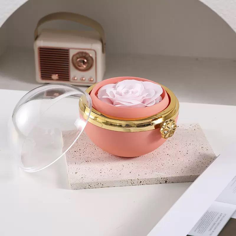 Luxury Rose Flower Jewelry Gift Case