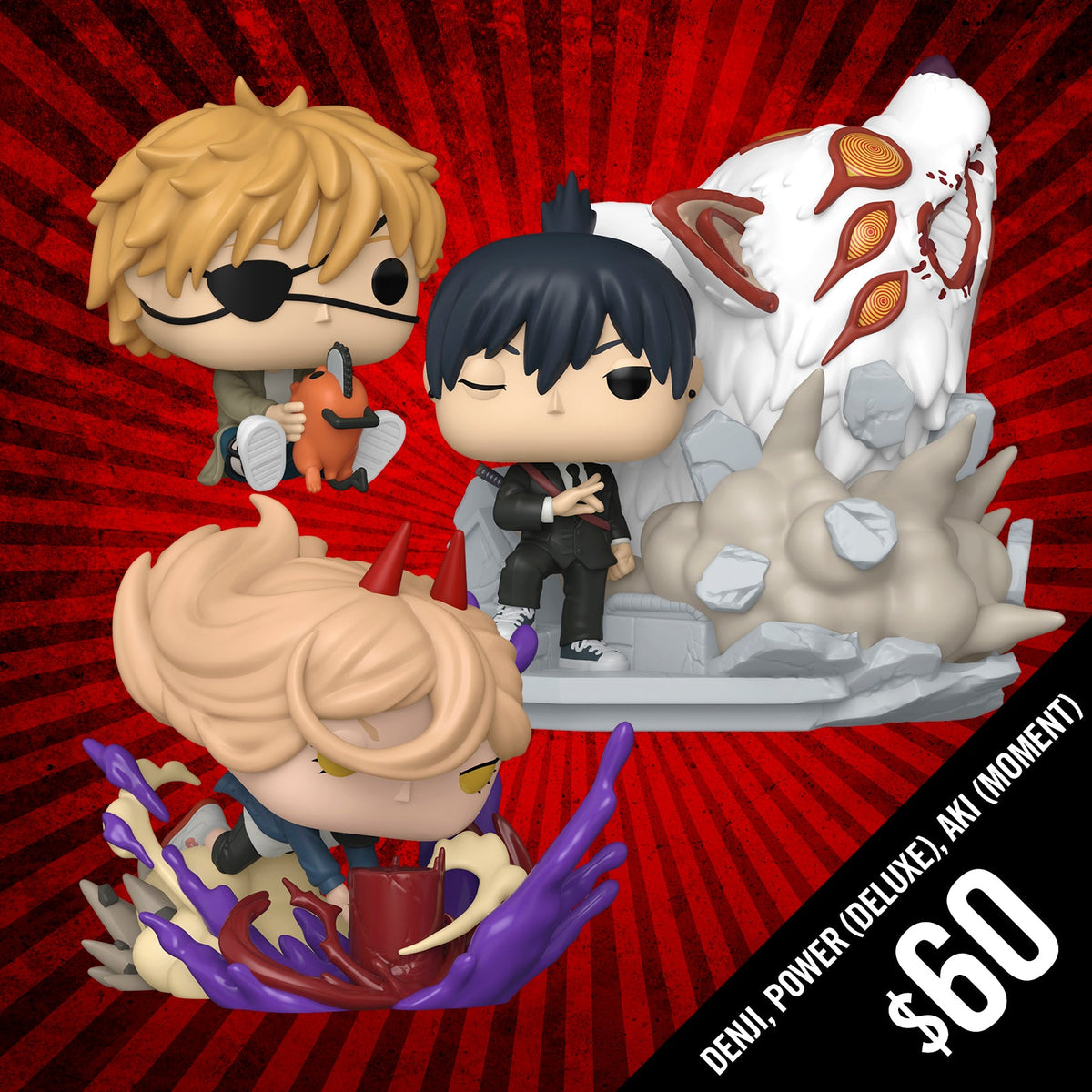 Pre-Order: Funko Pop! Chainsaw Man: Full Set of 3