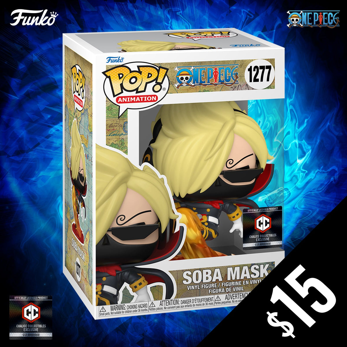 Funko Pop! Chalice Exclusive: One Piece: Soba Mask #1277 (non-chase)