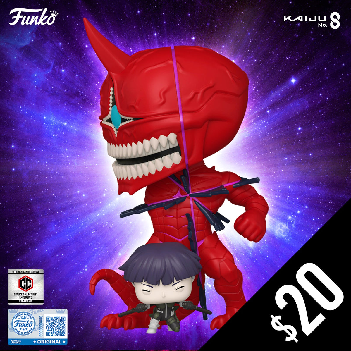 Pre-Order: Funko Pop! Chalice Exclusive Kaiju No.8 S2: Soshiro vs. Kaiju No.10 #2251 (PR)