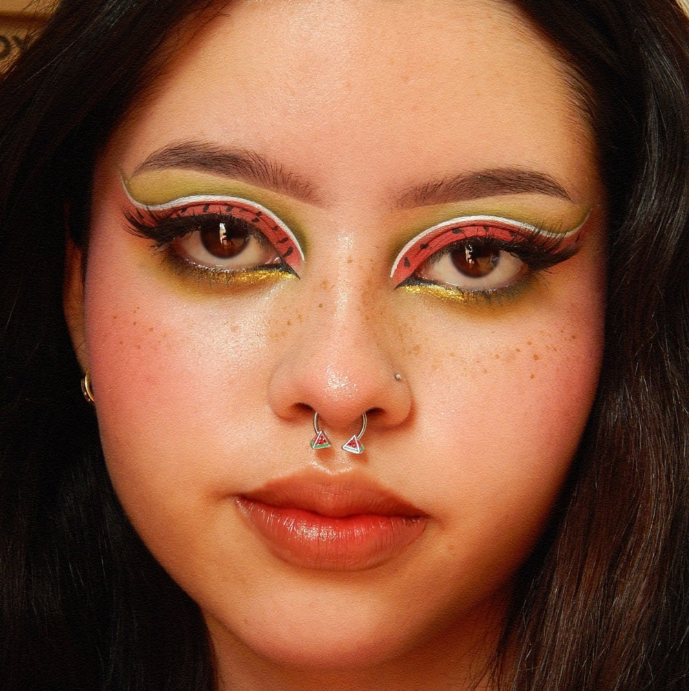 Watermelon Slice Horseshoe Septum Ring